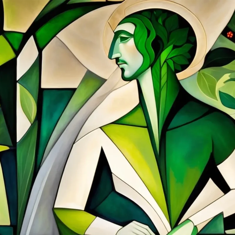 The Green Knight in Arthurian legend and medieval romance.