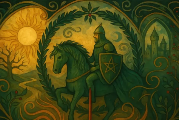 The Green Knight in Arthurian legend and medieval romance.