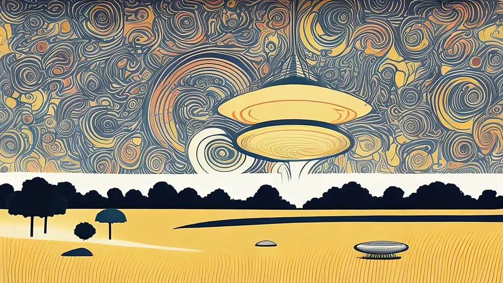 Crop circle movement in UK during the 1990s.